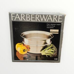 New  Farberware - Classic 8 quart  Steamer Insert fits 6qt & 8 qt. saucepots VTG